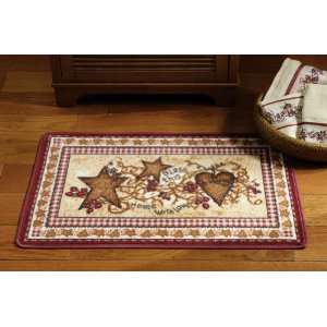  Country Hearts And Stars Bless This Home Accent Rug by 