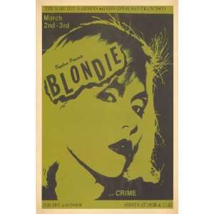 Blondie   Crime Concert Poster (1977) The Mabuhay Gardens San 
