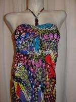 BFS04~NEW NWT JON & ANNA Colorful Beaded Sweetheart Neck Maxi Dress 