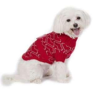 Fashion Pet (Ethical) Lurex Hearts Sweater Red Fh Lurex Hearts Swtr 