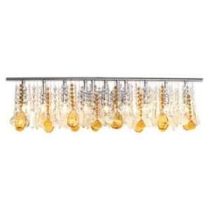  Luminous Amber and Clear Crystal 36 Wide Bathroom Fixture 