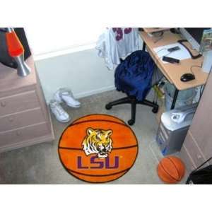  Louisiana State LSU Tigers Basketball Shaped Area Rug 