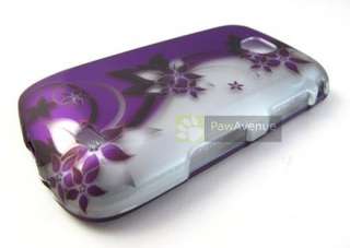 PURPLE BLK CURVES Hard Snap On Case Cover for Samsung Illusion Phone 