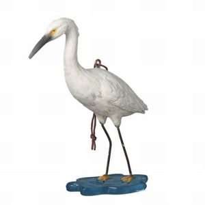  Egret on Water Coastal Bird Christmas Ornament