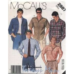  McCalls Mens Shirts Sewing Pattern #2887 Everything 