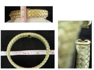 Roberto Coin Large Basket Weave Gold Bracelet Woven Silk Collection 