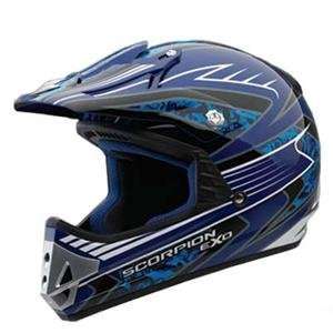  Scorpion VX 14 Stalker Helmet   Large/Blue Automotive