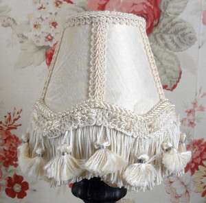 VICTORIAN LAMPSHADE  Ivory   SHADE ONLY   Vintage Style Handmade 