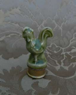 VINTAGE CERAMIC ROOSTER FRENCH COUNTRY STYLE LAMP SHADE FINIAL  