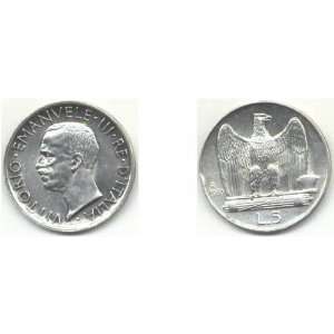  Italy 1930 R 5 Lire, KM 67.1 