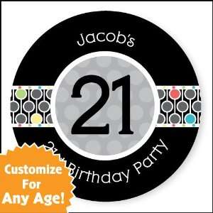  Custom Birthday   24 Round Personalized Birthday Party 