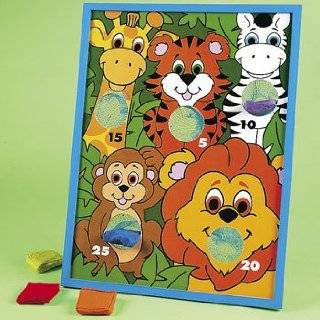 Jungle Animal Character Bean Bag Toss Game