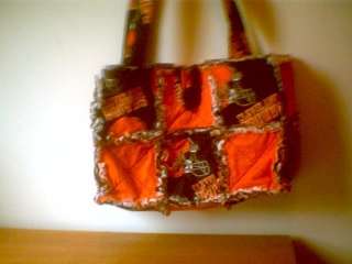 Fabric rag quilt purse bag tote NFL Cleveland Browns  