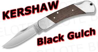 Kershaw Black Gulch Pocket Knife HARDWOOD Handle 3120W  