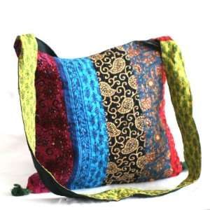  Kantha Cotton Handbag   Multicolored 