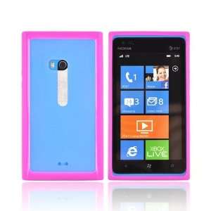  For Nokia Lumia 900 Hot Pink Clear Hard Back Case Cover 