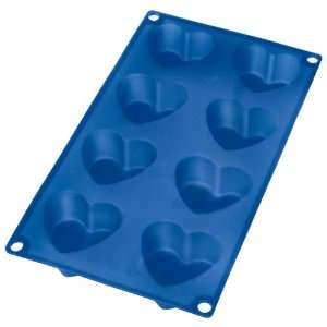Lekue Silicone 8 Cup Heart Shaped Muffin Pan  Kitchen 