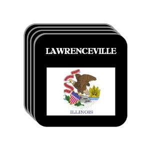  US State Flag   LAWRENCEVILLE, Illinois (IL) Set of 4 Mini 