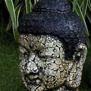  Buddha Head Sculpture KEPALA, Terracotta with Eggshell 