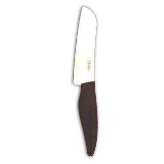 Zhuhai Santoku 5 Inch Ceramic Knife   Black Ergonomic Handle with 