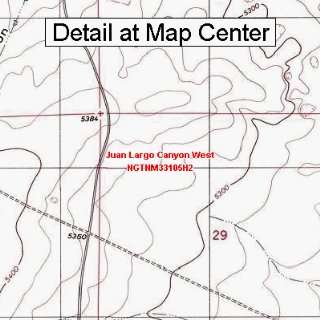  USGS Topographic Quadrangle Map   Juan Largo Canyon West 