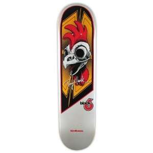 Birdhouse Hawk Rooster Skull Blk6 Deck 7.63  Sports 