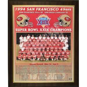  1994 San Francisco 49ers Super Bowl Champions Healy Plaque 