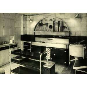 1932 Print Russel Wright Kitchen Design 1930 Decor Metal Glass Cabinet 