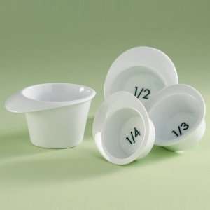  Whiteware Porcelain Measuring Cups   Set of 4 in White by 