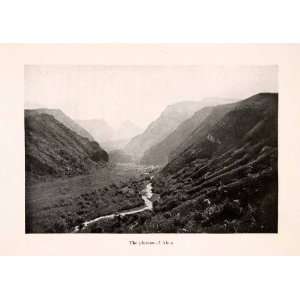   Mountain Landscape Plateau   Original Halftone Print