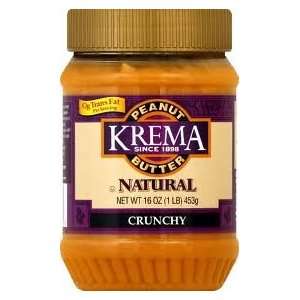  Krema, Peanut Butter Crunchy Nat, 16 OZ (Pack of 12 