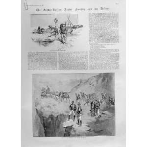  France Italy Alpine Frontier Defence 1893 Old Prints