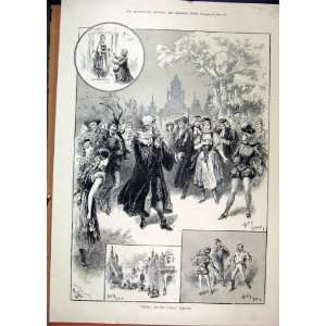  Faust Gaiety Theatre 1888 Scene Street Antique Print
