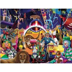  Collage of Entertainers & Animals 1000pc White Mountain Toys & Games