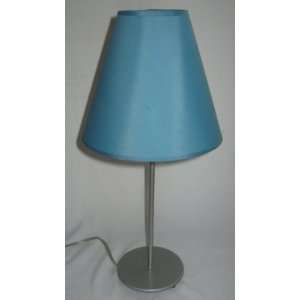  Contemporary Lamp with Blue Shade 19 1/2 in tall 
