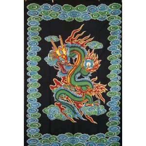  Vibrant Dragon Tapestry Wall Hanging