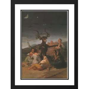   de 28x38 Framed and Double Matted Witches Sabbath