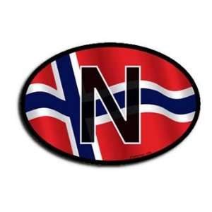  Norway   Wavy Oval Decal Automotive