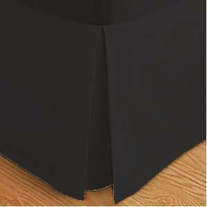  Full Size Tailored Bed Skirt Pleated 14 Drop   Black 