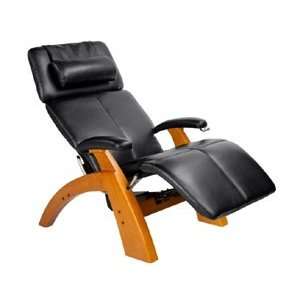   Gravity Recliner with Maple Base, Black Premium Leather Health
