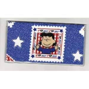  Checkbook Cover Peanuts Lucy 4th of July 