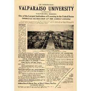  1913 Ad Valparaiso University Indiana Campus View 