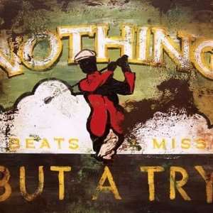 Rodney White   Nothing But A Try (Nothing Beats a Miss) Canvas Giclee 