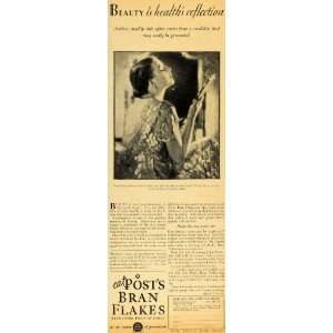  1928 Ad Post Bran Flakes Breakfast Cereal Health Beauty 