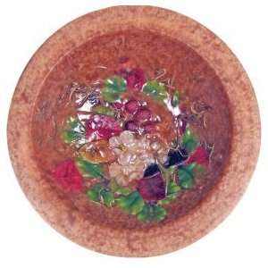  Mahogany Apple Habersham Wax Pottery Bowl 7 inch with Free 
