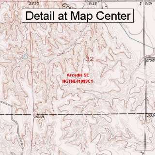   Topographic Quadrangle Map   Arcadia SE, Nebraska (Folded/Waterproof