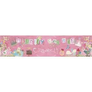  Happily Ever After PERSONALIZED Grommeted Birthday Banner 
