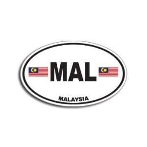  MAL MALAYSIA Country Auto Oval Flag   Window Bumper 