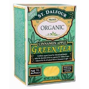  St. Dalfour  Organic Green Tea, Cinnamon Apple, 25 bags 