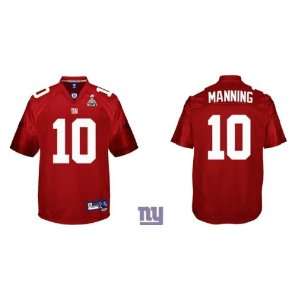 Eli Manning Giants #10 Authentic Red NFL Jersey (2012 Super Bowl XLVI 